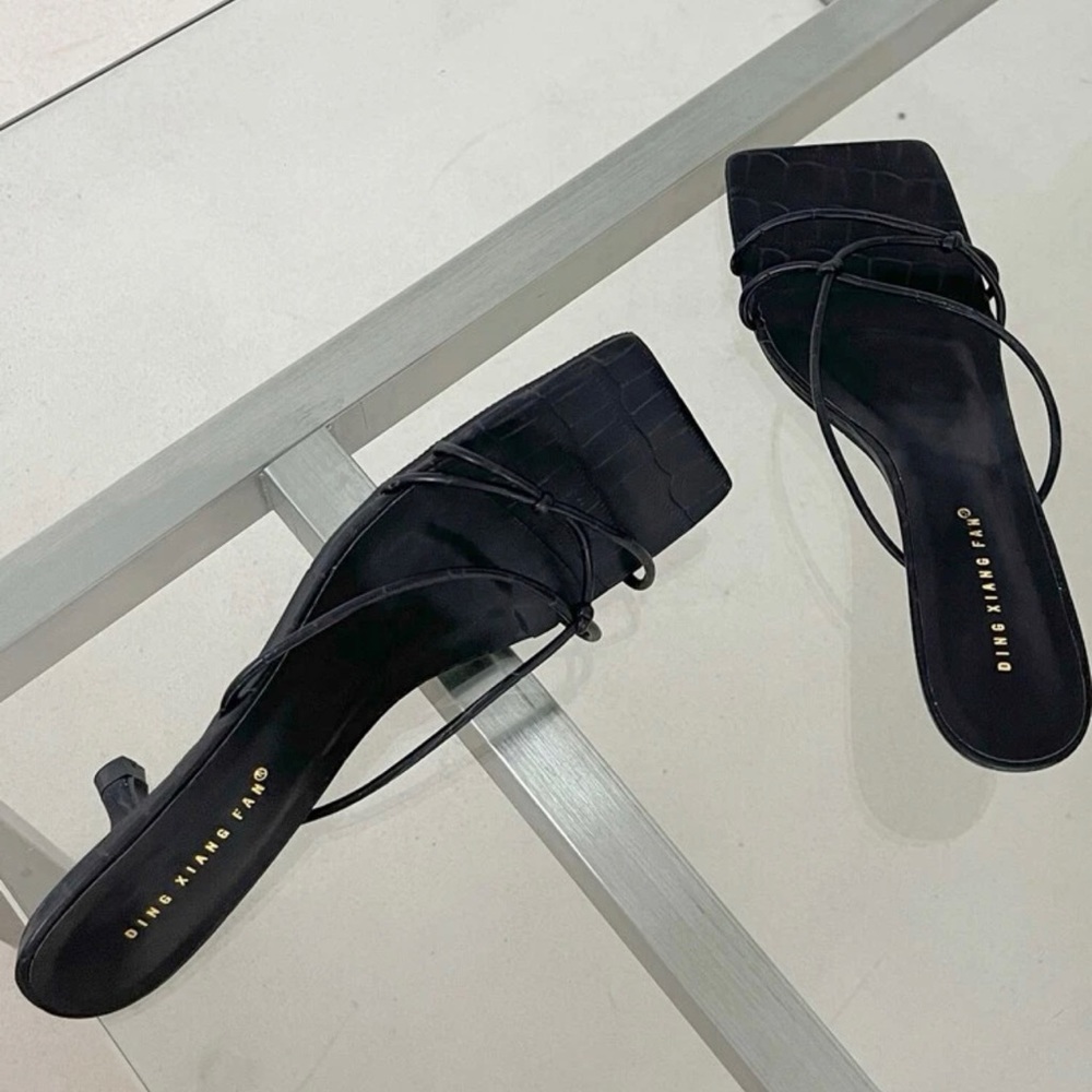 Black sandals 3inch heels